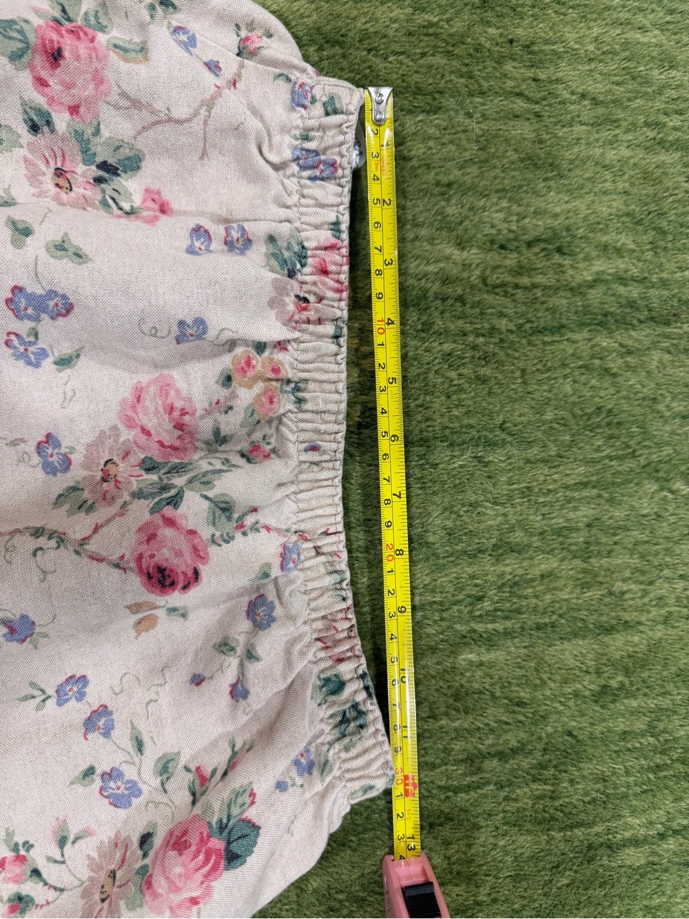 VTG 90s Laura Ashley Floral Linen Blend Midi Skirt Sz 6 Cottagecore Romantic Luv - Picture 5 of 10